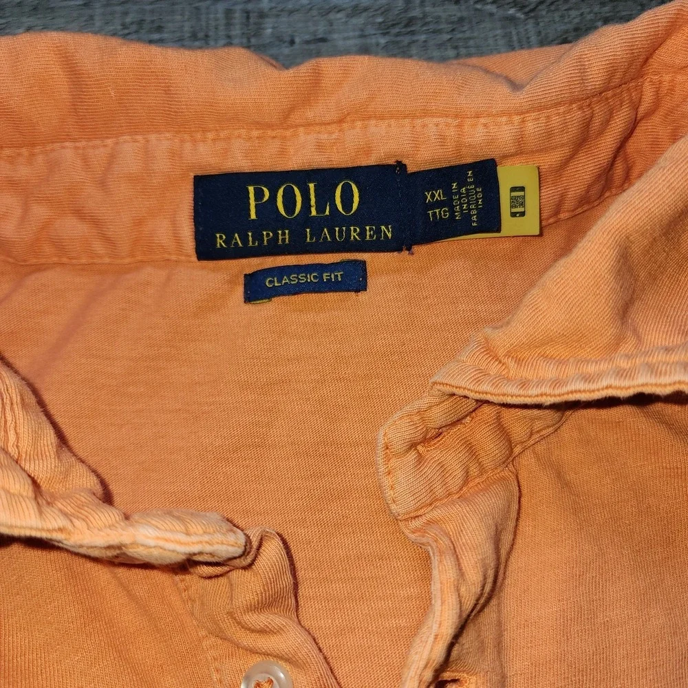 Polo Ralph Lauren Men's XXL 2XL Orange Classic Fit Polo Shirt